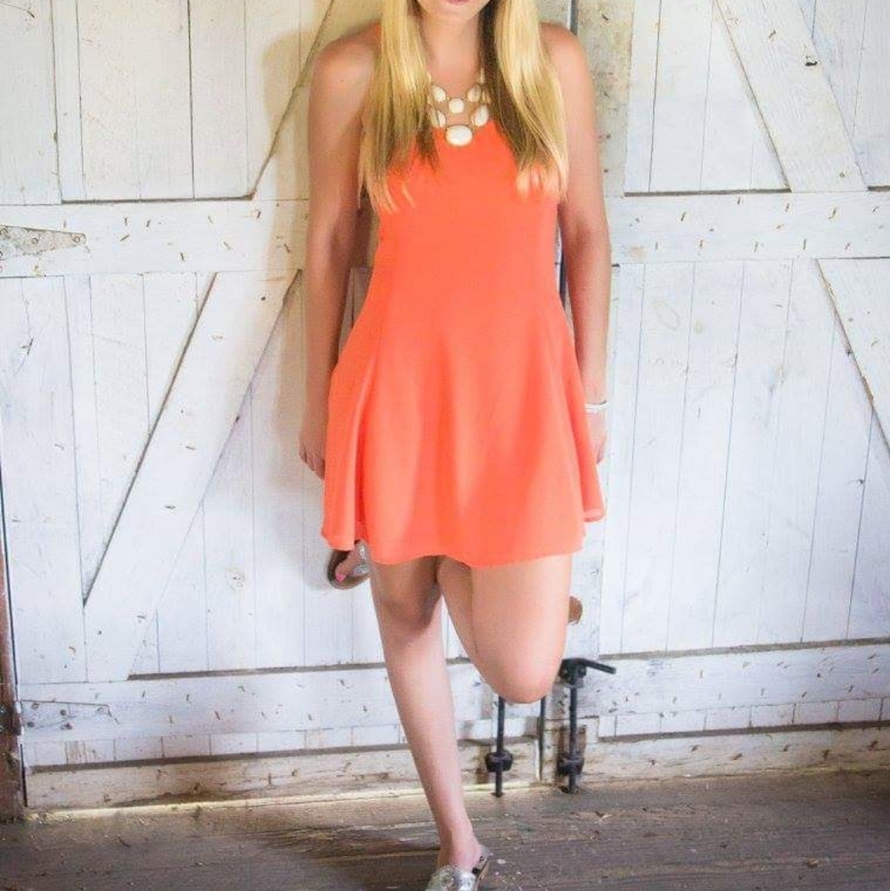 Orange strappy sundress